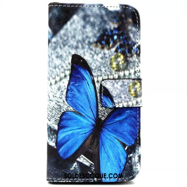 Coque Samsung Galaxy S6 Edge Étoile Protection Téléphone Portable Étui En Cuir Bleu Soldes