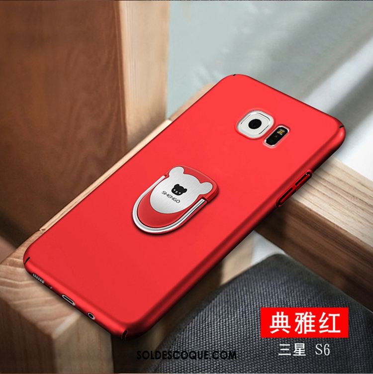 Coque Samsung Galaxy S6 Tout Compris Rouge Étoile Anneau Téléphone Portable En Vente