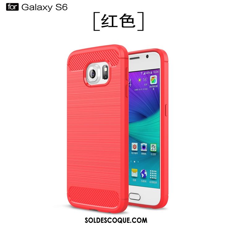 Coque Samsung Galaxy S6 Étoile Rouge Silicone Fluide Doux Étui Housse En Ligne