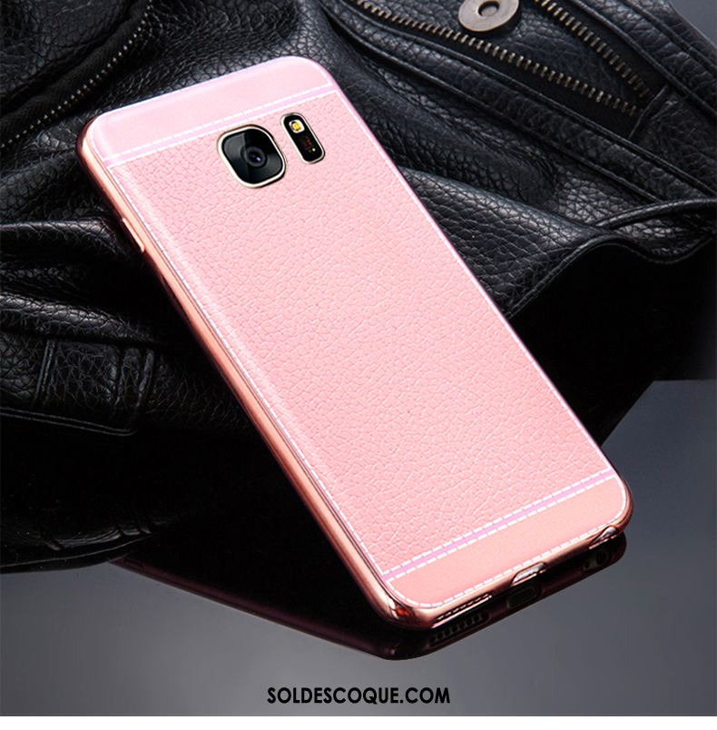 Coque Samsung Galaxy S6 Étui Rose Incassable Étoile Fluide Doux En Vente
