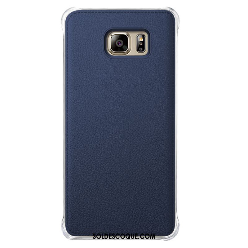 Coque Samsung Galaxy S7 Edge Étoile Étui En Cuir Bleu Marin Téléphone Portable Protection Housse En Ligne