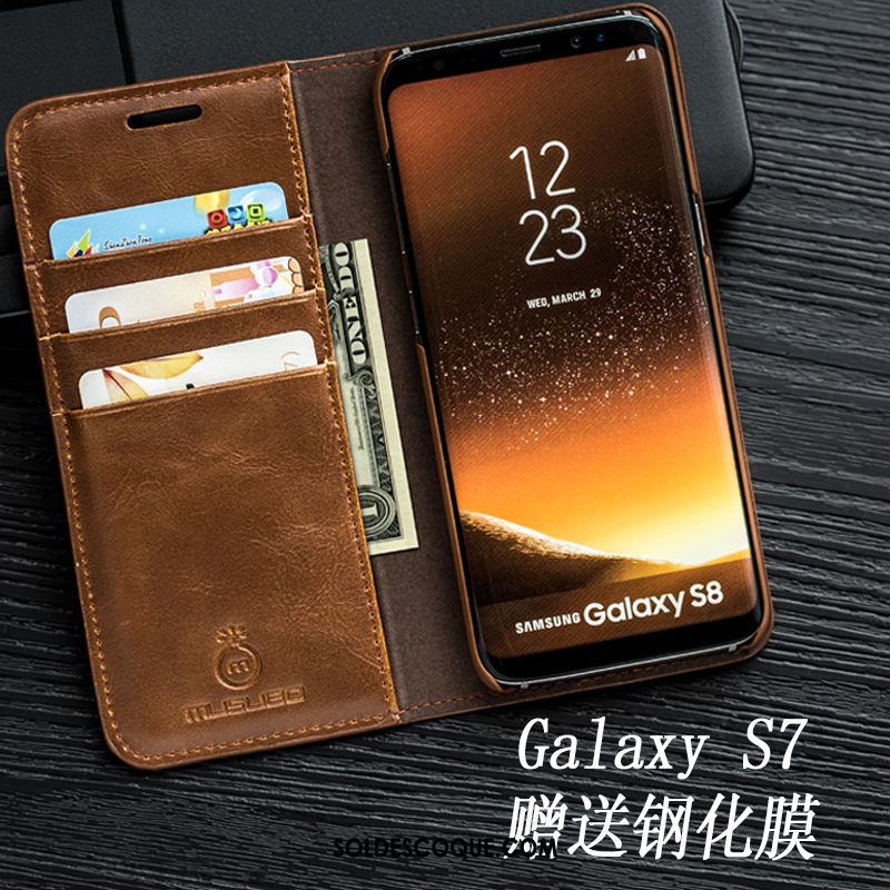 Coque Samsung Galaxy S7 Étui En Cuir Étoile Téléphone Portable En Vente