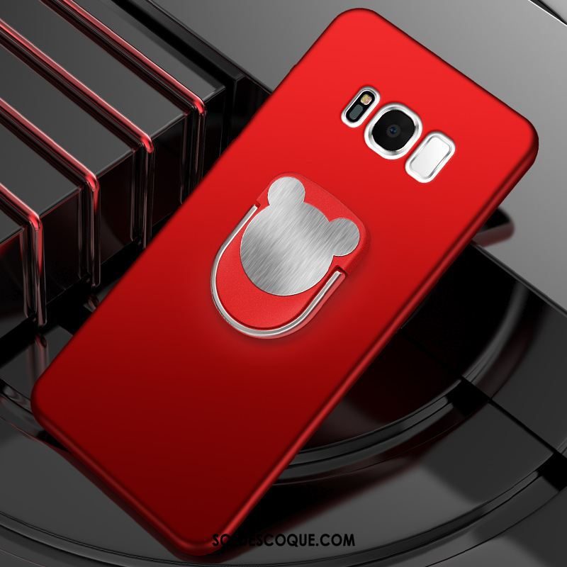 Coque Samsung Galaxy S8 Rouge Incassable Silicone Étui Téléphone Portable Housse Soldes