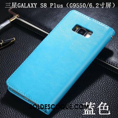 Coque Samsung Galaxy S8+ Téléphone Portable Étui En Cuir Étoile Bleu Protection En Vente