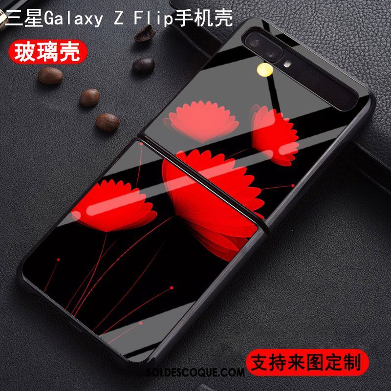 Coque Samsung Z Flip Style Chinois Personnalité Modèle Verre Téléphone Portable En Ligne