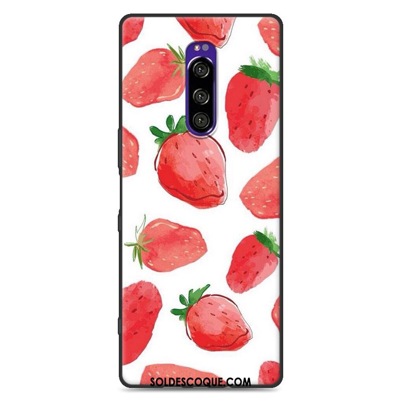 Coque Sony Xperia 1 Drôle Rouge Fluide Doux Dessin Animé Téléphone Portable Soldes