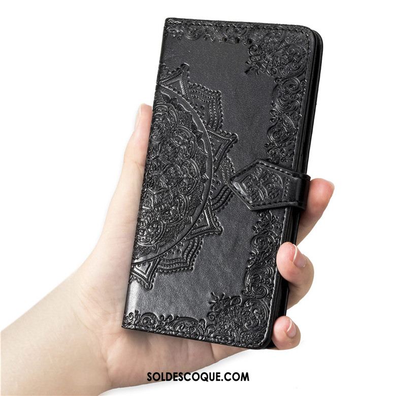 Coque Sony Xperia 5 Téléphone Portable Noir Clamshell Étui En Cuir Incassable En Vente