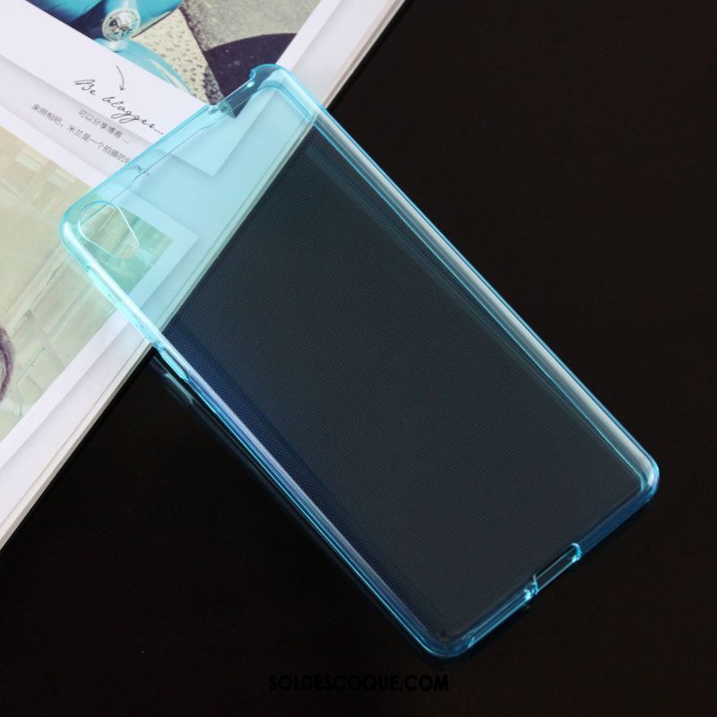 Coque Sony Xperia E5 Antidérapant Fluide Doux Bleu Téléphone Portable Étui Soldes