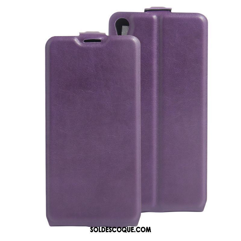 Coque Sony Xperia E5 Clamshell Téléphone Portable Violet Incassable Étui En Cuir En Ligne