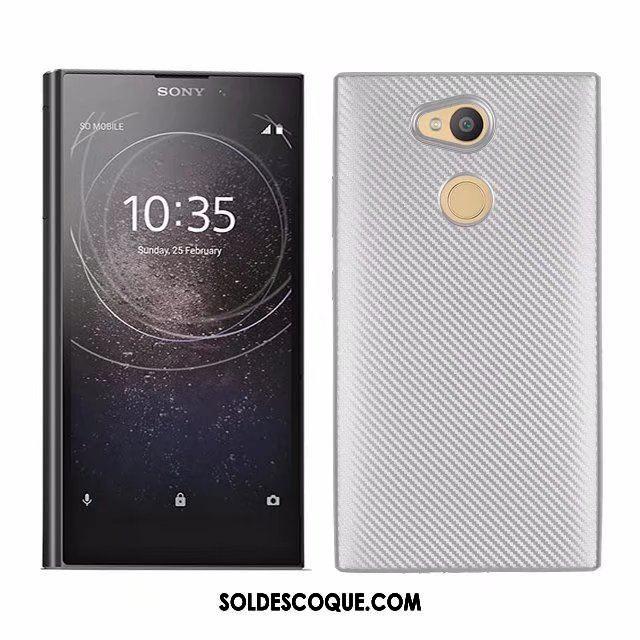 Coque Sony Xperia L2 Incassable Étui Fluide Doux Téléphone Portable Gris Housse Soldes