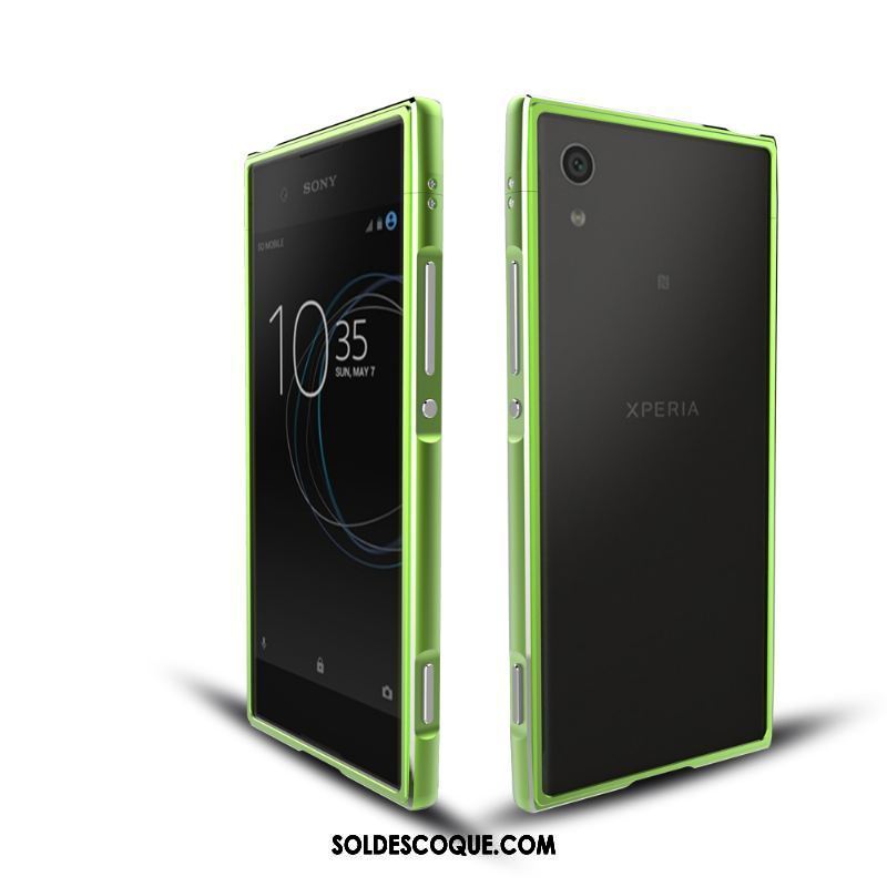 Coque Sony Xperia Xa1 Border Vert Refroidissement Soie Étui En Ligne