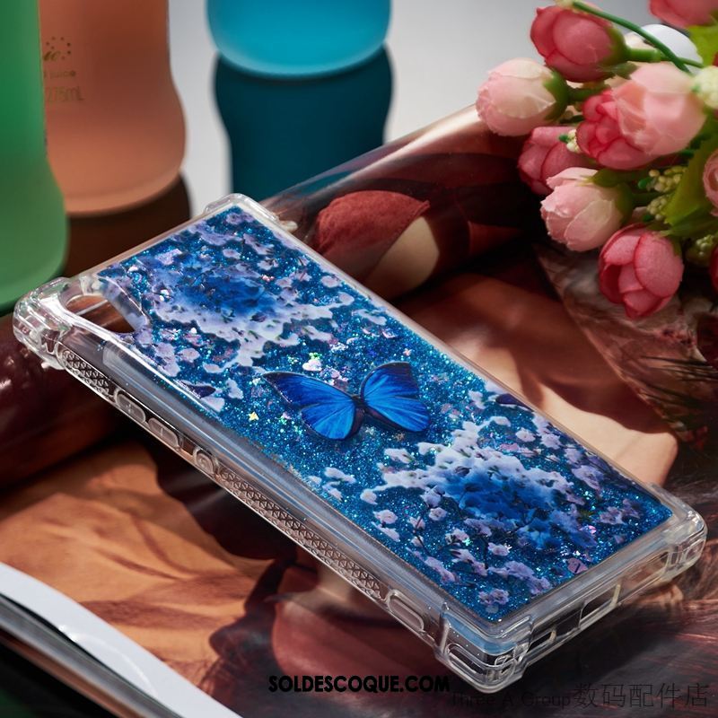 Coque Sony Xperia Xa1 Plus Quicksand Incassable Étui Protection Bleu Soldes