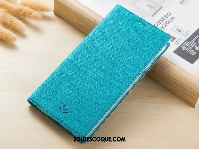 Coque Sony Xperia Xa1 Ultra Bleu Téléphone Portable Étui En Cuir Carte Boucle Magnétique Housse Pas Cher