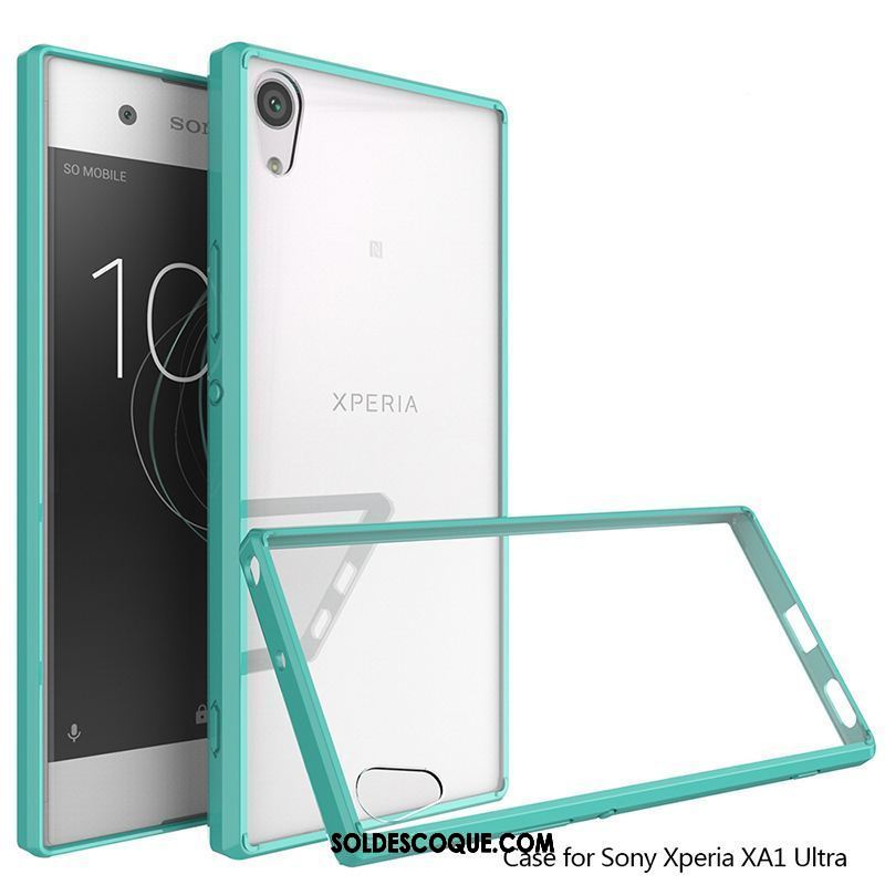 Coque Sony Xperia Xa1 Ultra Téléphone Portable Fluide Doux Vert Incassable Transparent En Ligne