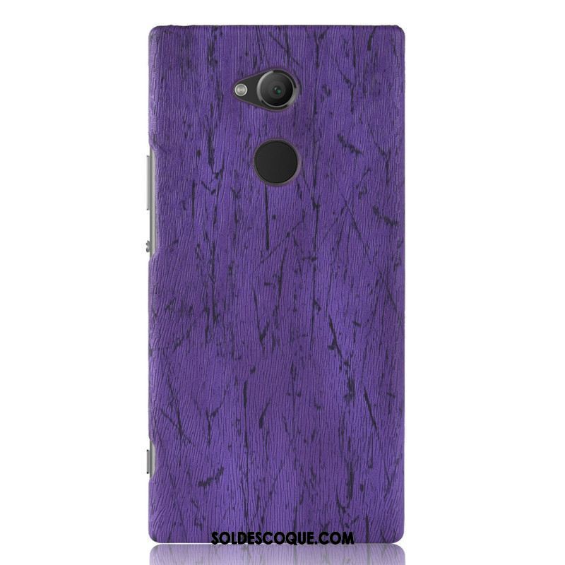Coque Sony Xperia Xa2 Ultra Incassable Téléphone Portable Violet Grain De Bois Protection France