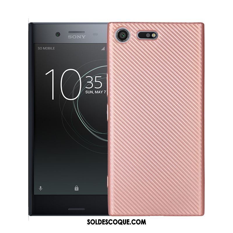 Coque Sony Xperia Xz Premium Très Mince Fibre Rose Fluide Doux Tout Compris Housse En Ligne
