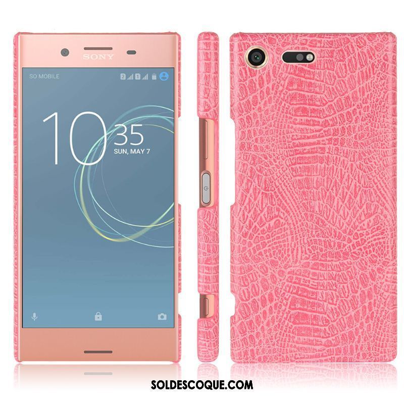 Coque Sony Xperia Xz1 Compact Rose Téléphone Portable Étui Étui En Cuir Protection Pas Cher