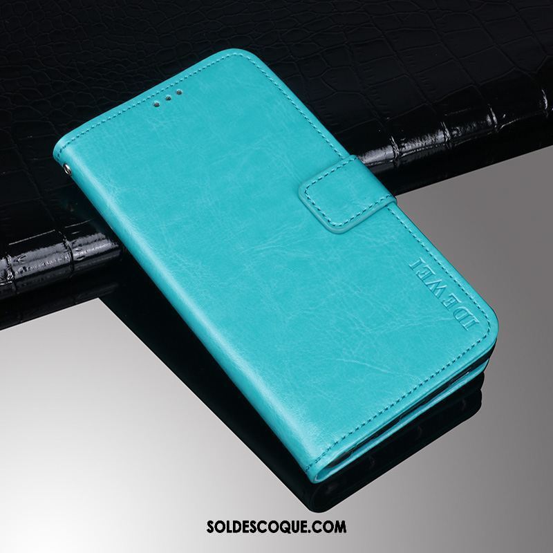 Coque Sony Xperia Xz2 Compact Étui Protection Téléphone Portable Étui En Cuir Bleu Housse Pas Cher