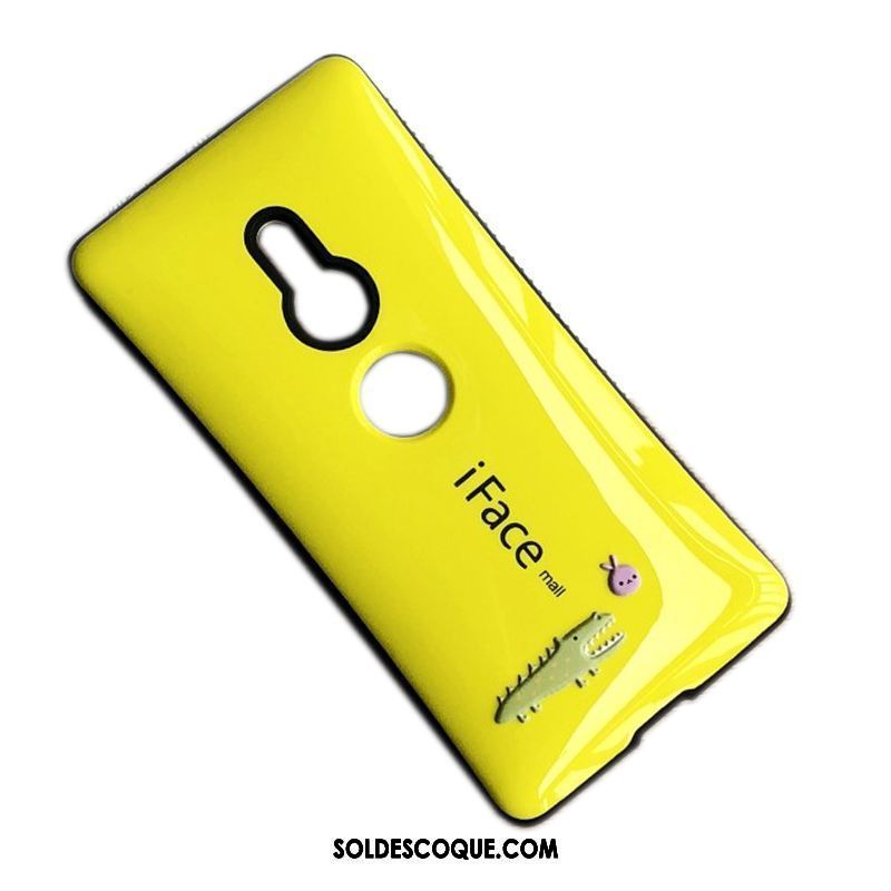 Coque Sony Xperia Xz2 Jaune Protection Fluide Doux Étui Tout Compris Pas Cher