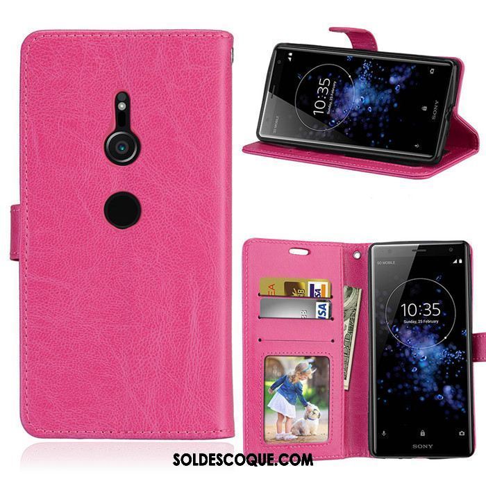 Coque Sony Xperia Xz2 Téléphone Portable Portefeuille Étui En Cuir Fluide Doux Protection En Vente