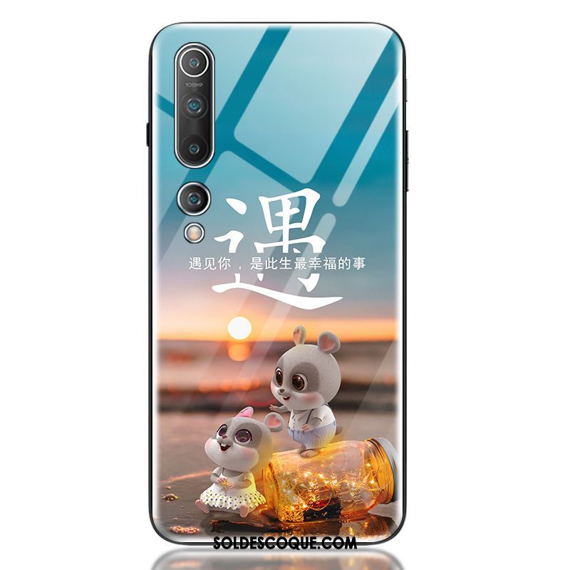 Coque Xiaomi Mi 10 Personnalité Bleu Incassable Nouveau Étui En Ligne