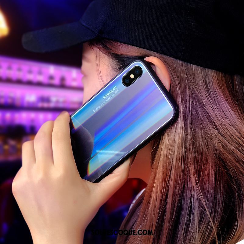 Coque Xiaomi Mi 8 Pro Tendance Bleu Nouveau Dégradé De Couleur Protection Pas Cher