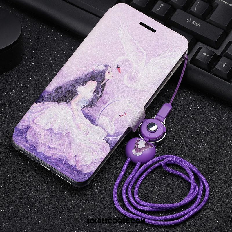 Coque Xiaomi Mi 8 Pro Téléphone Portable Ornements Suspendus Étui En Cuir Fluide Doux Violet Pas Cher