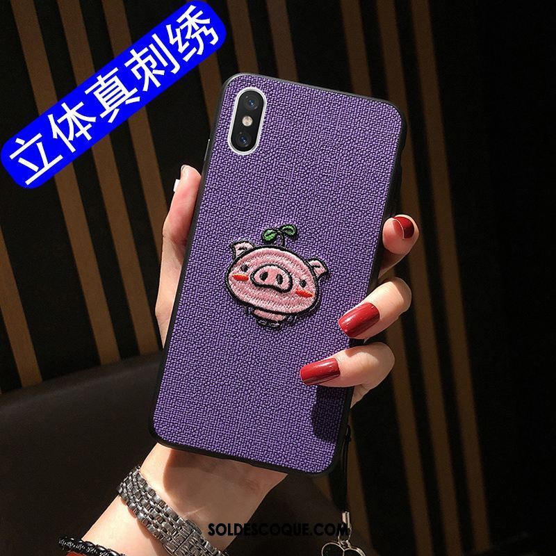 Coque Xiaomi Mi 8 Pro Téléphone Portable Transparent Violet Étui Dessin Animé Pas Cher