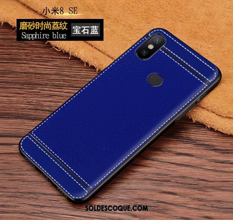 Coque Xiaomi Mi 8 Se Petit Incassable Téléphone Portable Bleu Simple En Ligne