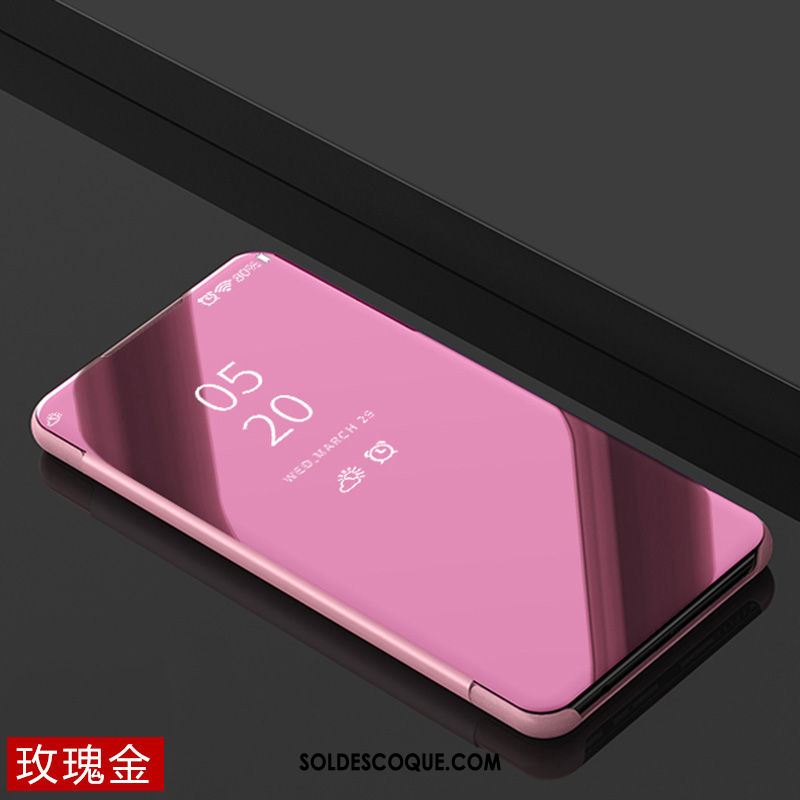 Coque Xiaomi Mi 9 Or Rose Téléphone Portable Incassable Miroir Étui Housse France