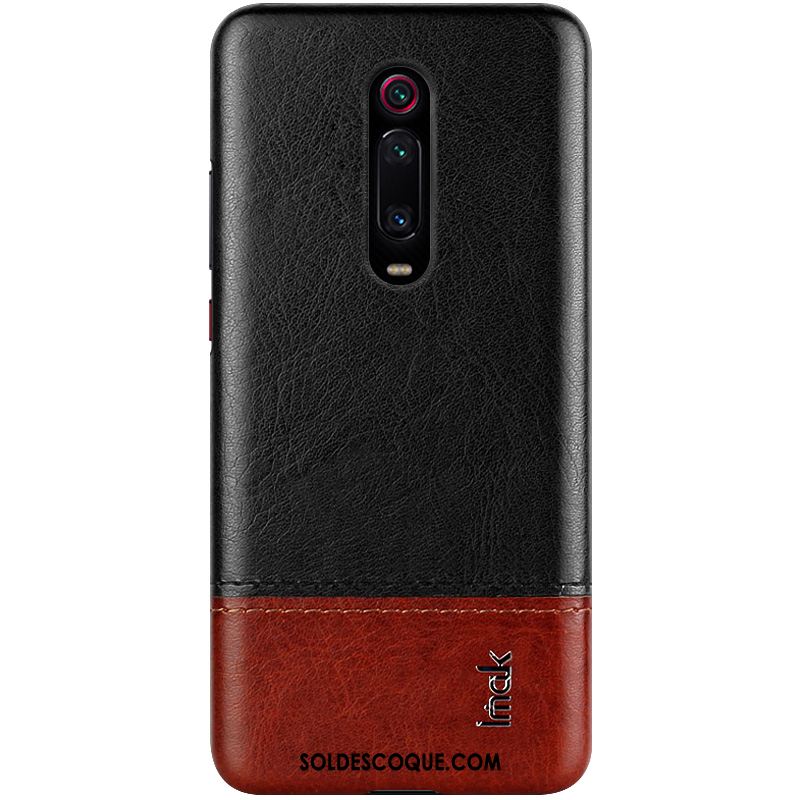 Coque Xiaomi Mi 9t Protection Noir Rouge Étui En Cuir Téléphone Portable En Vente