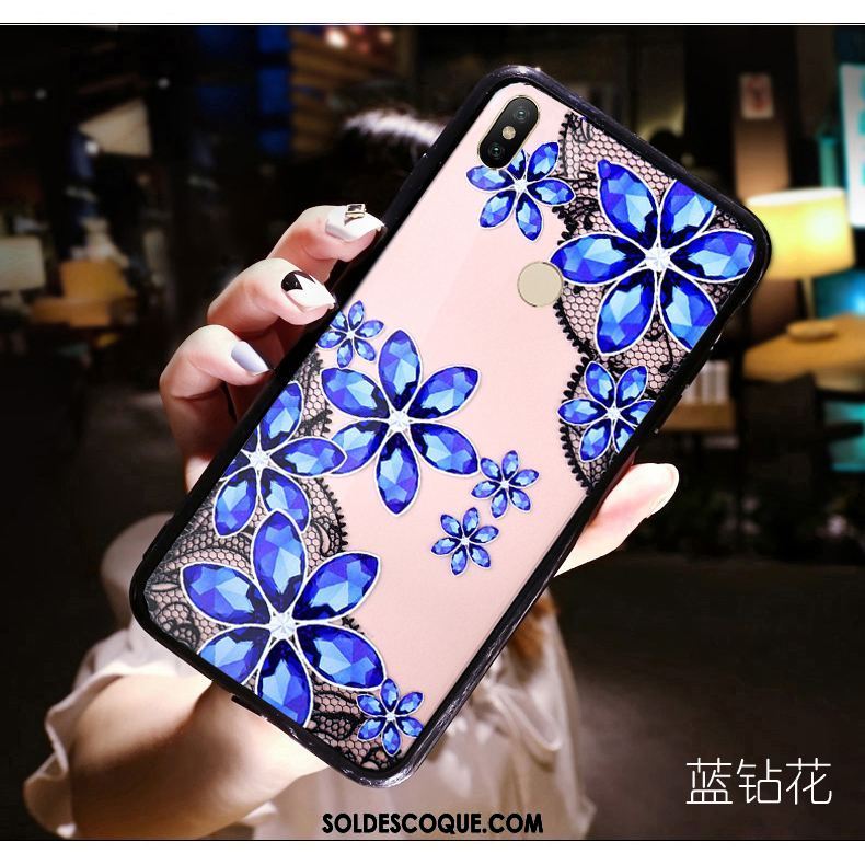 Coque Xiaomi Mi A2 Peinture Membrane Petit Bleu Incassable Housse En Ligne