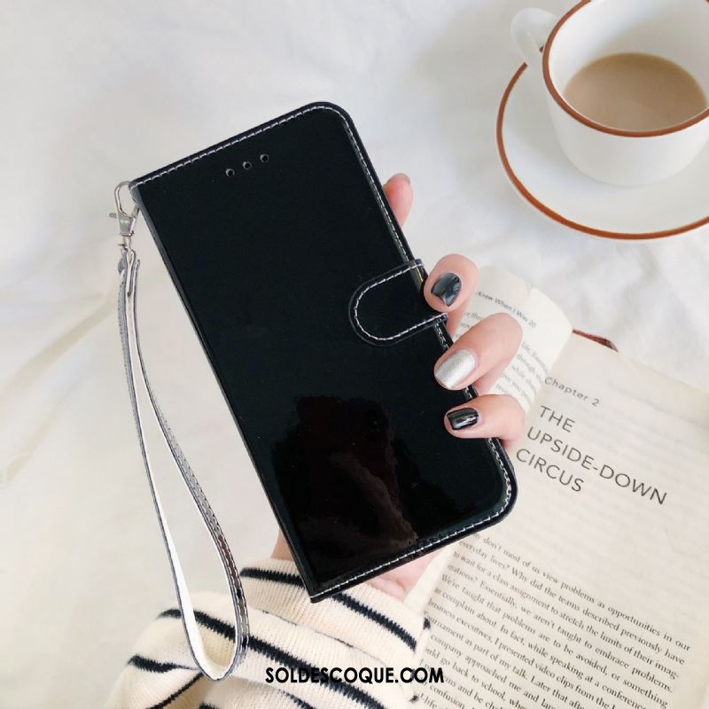 Coque Xiaomi Mi A3 Miroir Noir Petit Étui Dégradé Pas Cher