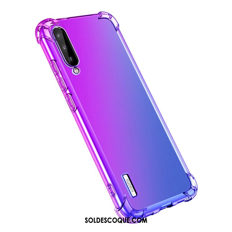 Coque Xiaomi Mi A3 Violet Modèle Incassable Arc En Ciel Dégradé Pas Cher