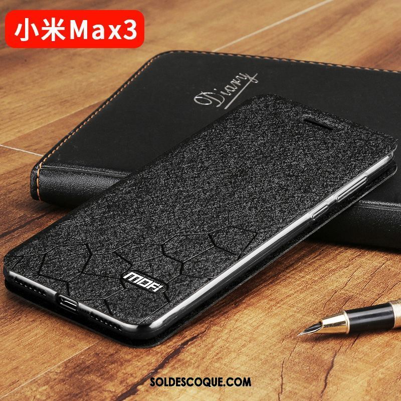 Coque Xiaomi Mi Max 3 Délavé En Daim Protection Marque De Tendance Couvercle Arrière Téléphone Portable Pas Cher