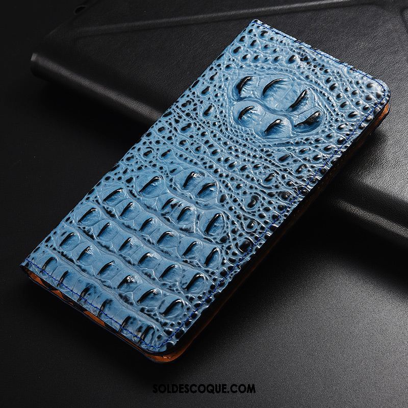 Coque Xiaomi Mi Max 3 Petit Téléphone Portable Protection Cuir Véritable Bleu En Ligne