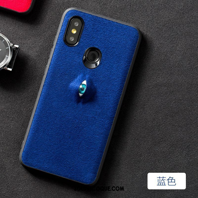 Coque Xiaomi Mi Mix 3 Cuir Véritable Téléphone Portable Daim Fourrure Tout Compris Bleu En Ligne