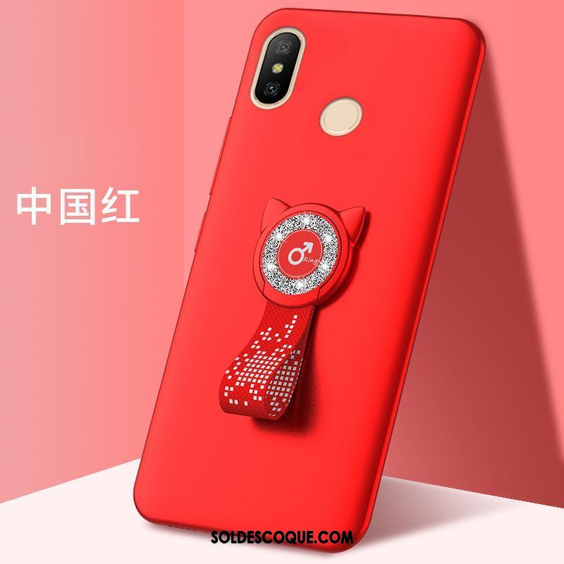 Coque Xiaomi Mi Mix 3 Difficile Tissu Rouge Marque De Tendance Simple En Vente