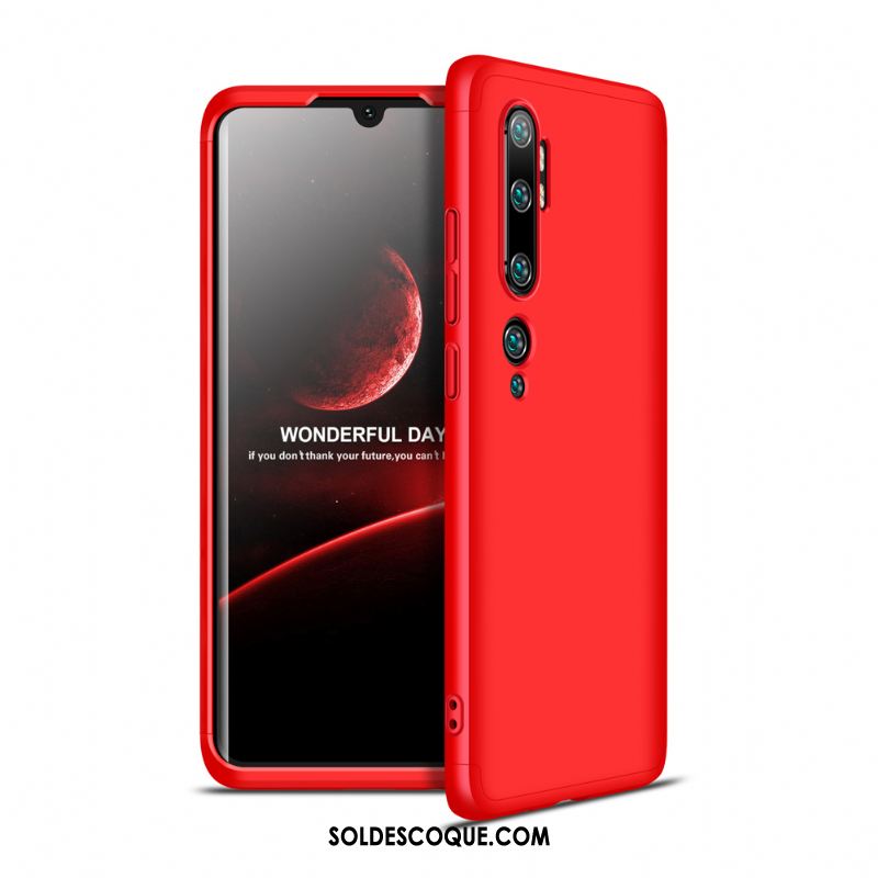 Coque Xiaomi Mi Note 10 Tendance Rouge Protection Incassable Or Rose Housse En Ligne