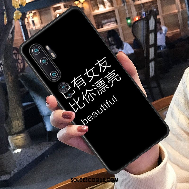 Coque Xiaomi Mi Note 10 Téléphone Portable Net Rouge Petit Fluide Doux Noir En Vente