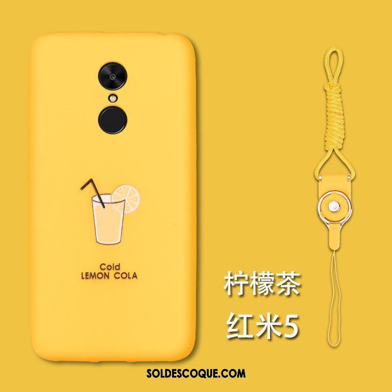 Coque Xiaomi Redmi 5 Incassable Téléphone Portable Personnalité Rouge Jaune Housse En Ligne