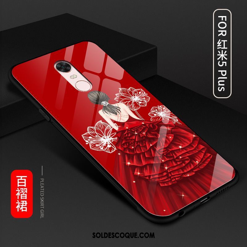 Coque Xiaomi Redmi 5 Plus Personnalité Créatif Incassable Rouge Tout Compris Pas Cher