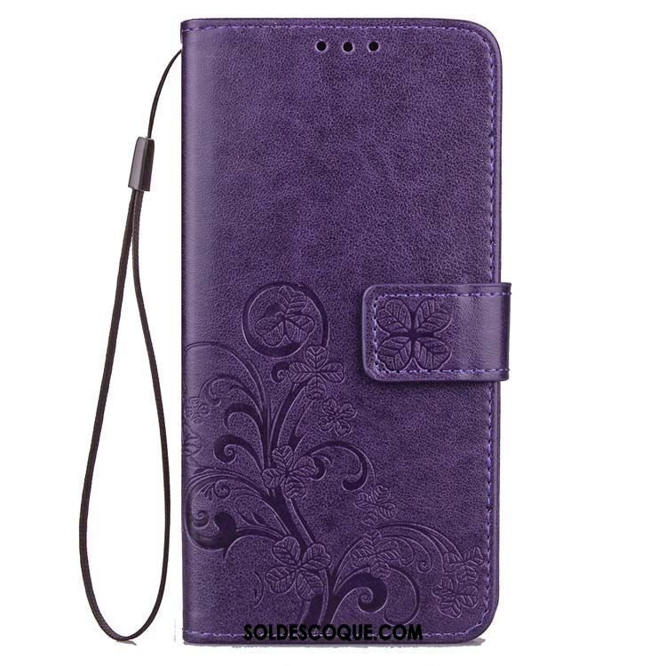 Coque Xiaomi Redmi 5 Plus Étui Téléphone Portable Pu Étui En Cuir Violet Housse En Vente