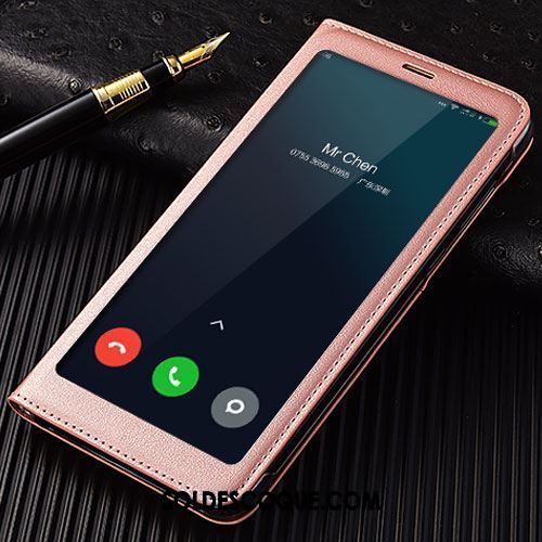 Coque Xiaomi Redmi 5 Rouge Incassable Rose Téléphone Portable Étui En Cuir En Vente