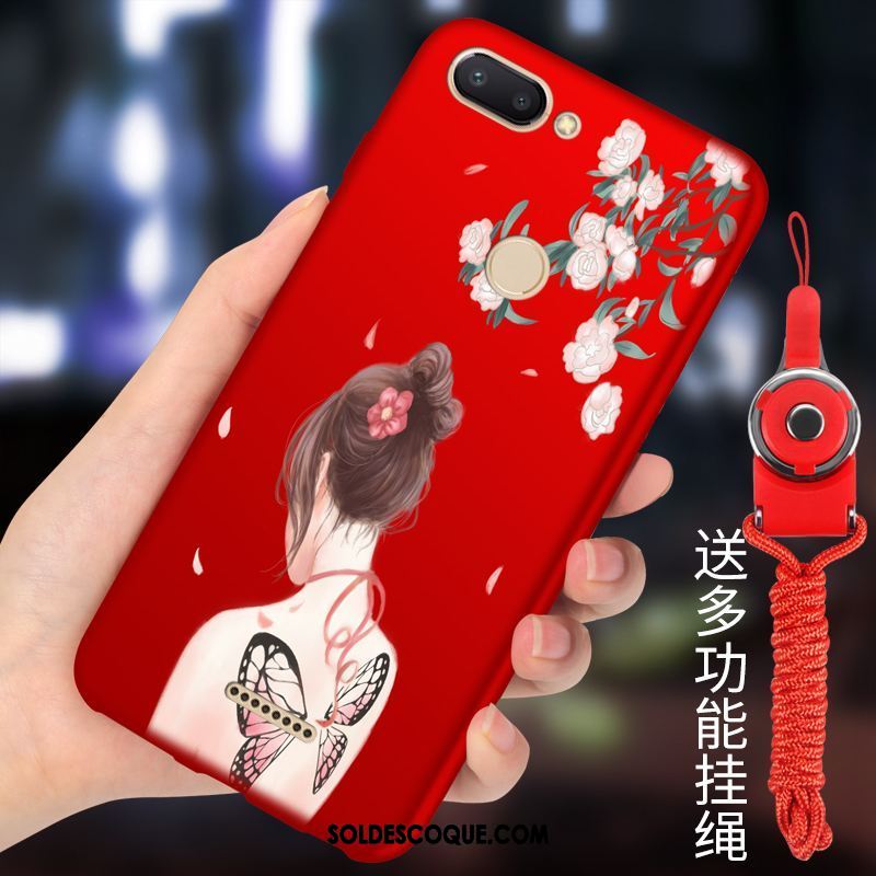 Coque Xiaomi Redmi 6 Créatif Charmant Rouge Fluide Doux Mode En Vente
