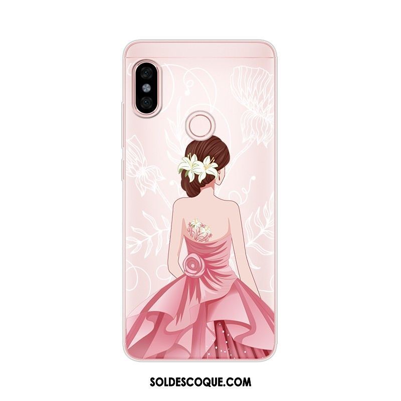 Coque Xiaomi Redmi Note 5 Rouge Rose Téléphone Portable Fluide Doux Protection Pas Cher