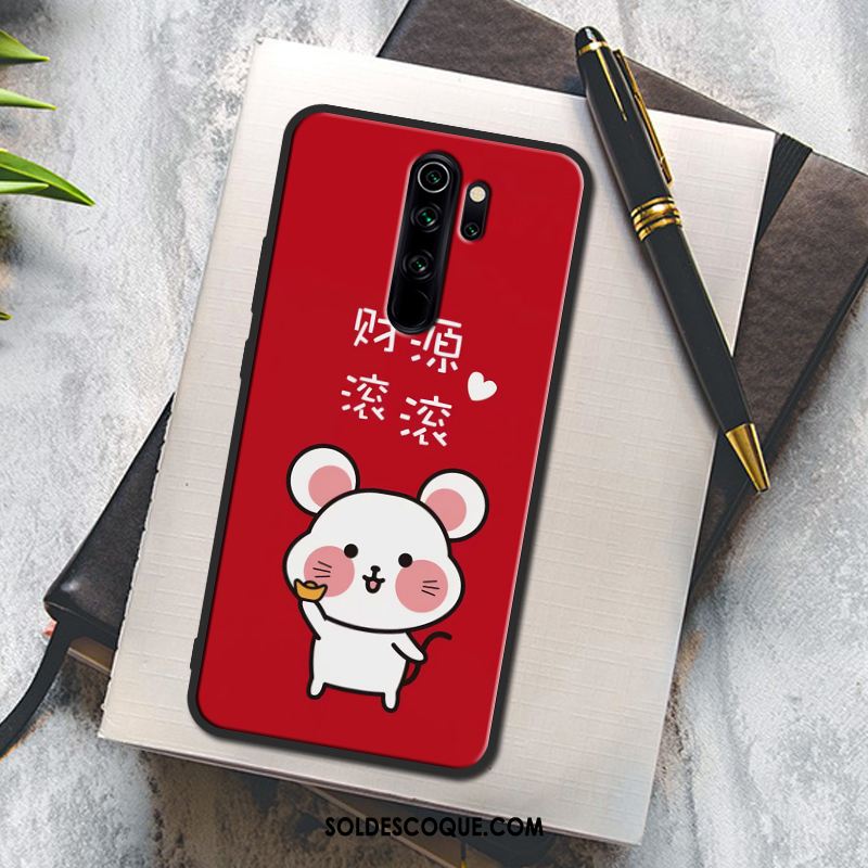 Coque Xiaomi Redmi Note 8 Pro Incassable Créatif Protection Richesse Rouge En Vente