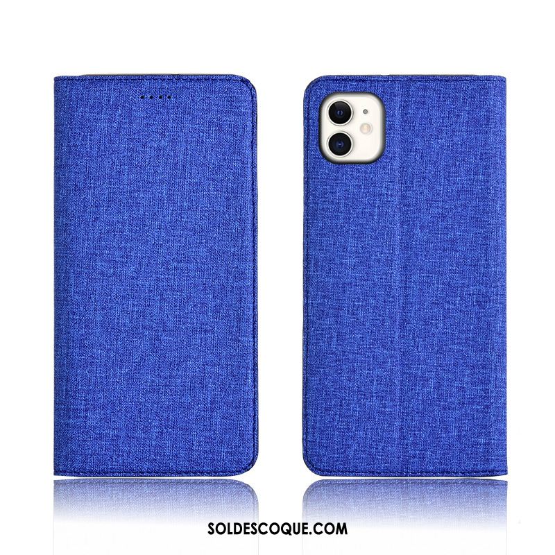 Coque iPhone 11 Créatif Incassable Clamshell Silicone Bleu Soldes