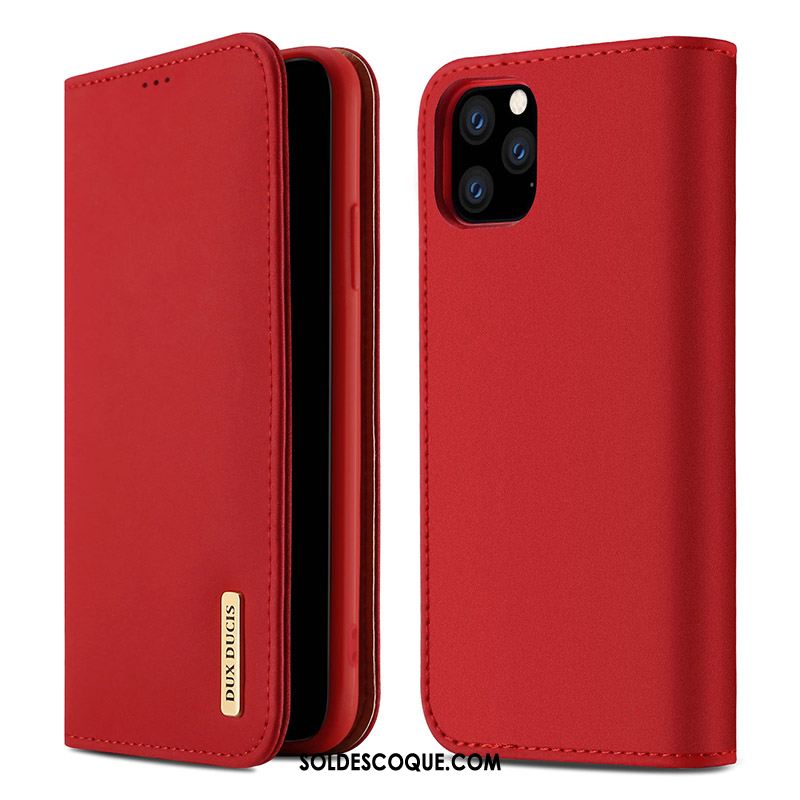 Coque iPhone 11 Pro Incassable Téléphone Portable Rouge Tout Compris Étui En Cuir Pas Cher