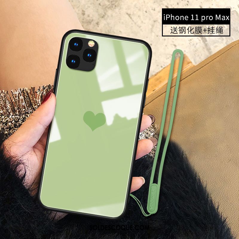 Coque iPhone 11 Pro Max Protection Tendance Téléphone Portable Vert Amour France